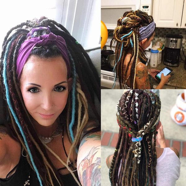 2020 Blonde Reggae Hair Handmade Dreadlocks Extensions Fashion Hip