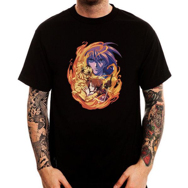 Rurouni Kenshin Anime Manga Characters Art Printed Cotton Men S T Shirt Top Tee T Shirt Men Funny White Short Sleeve Custom Plus Size Group Tee S It T Shirts From Funtee 12 31