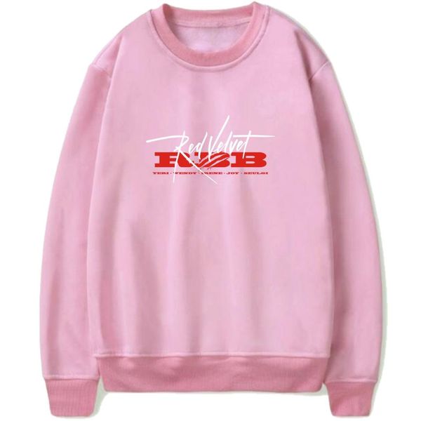 

kpop velvet rbb streetwear sweatshirts hoodies pullover long sleeve women men sweatshirt harajuku fashions loose fleece top, Black
