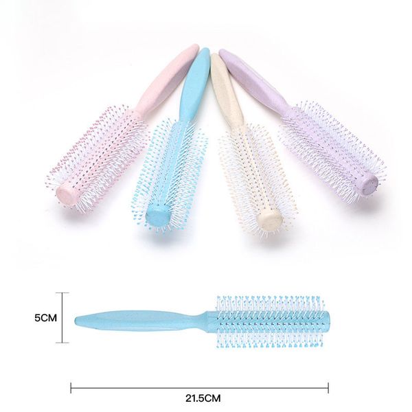 

new straw curling hair comb candy color moulding rolling comb simple cosmetic tool, Silver
