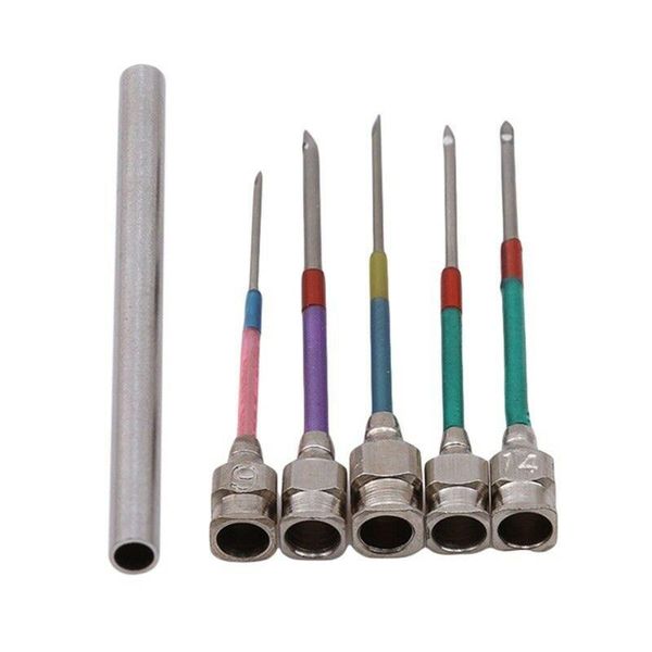 

diy punch needles handle tool embroidery needle handmade threader stainless steel sewing set plastic sleeve for diy hand, Black
