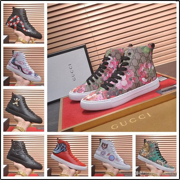 

18ss 2020 new men fashion ankle boots spring autumn rivets loafers male high luxury shoes for man punk footwear shoes yetc6, Black