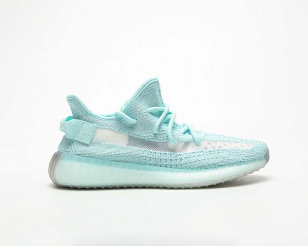 

with box)kanye blue sneaker men women fashion ocean blue running shoes