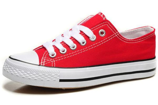 

promotional retail 15 color all size canvas shoes low-& high-sports classic canvas shoe sneakers men's women's ca, Black