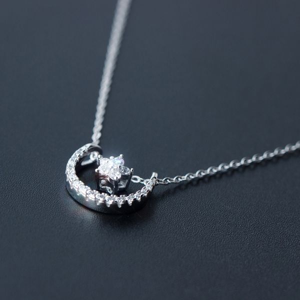 

Short tar necklace moon cry tal pendant, Silver