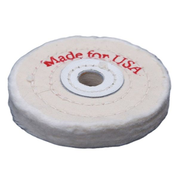 

abrasive buffing wheel white cotton lint cloth gold jewelry mirror polishing aid 831f