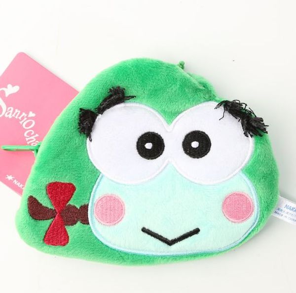 

1 pc cute sanrio character cartoon animal frog plush purse plush coin bag for girls plush toy