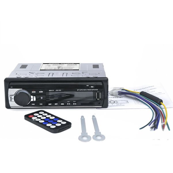 

bluetooth autoradio car stereo radio fm aux input receiver sd usb jsd-520 12v in-dash 1 din car mp3 multimedia player