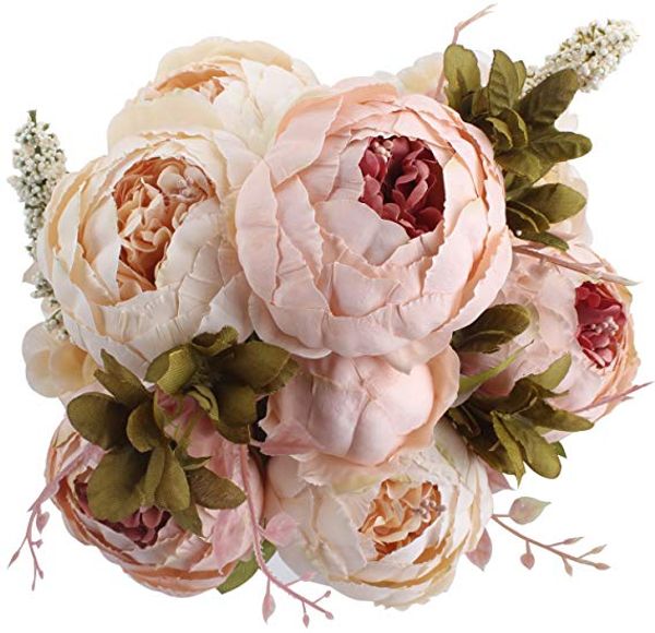 

fake flowers vintage artificial peony silk flowers wedding home decoration