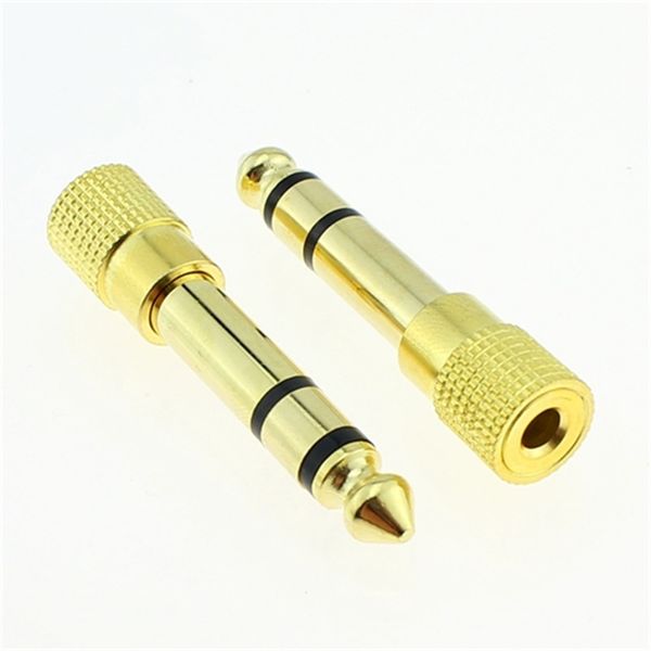 Freeshipping 100 pz / auricolare adattatore per microfono audio da 6,5 mm maschio a 3,5 mm femmina jack spina audio per tamburo per pianoforte elettronico