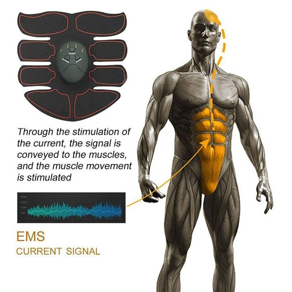 

abs gym ems stimulator wireless muscle stimulator ems 6 modes 10 tensity smart fitness training gear home office workout equipment machine