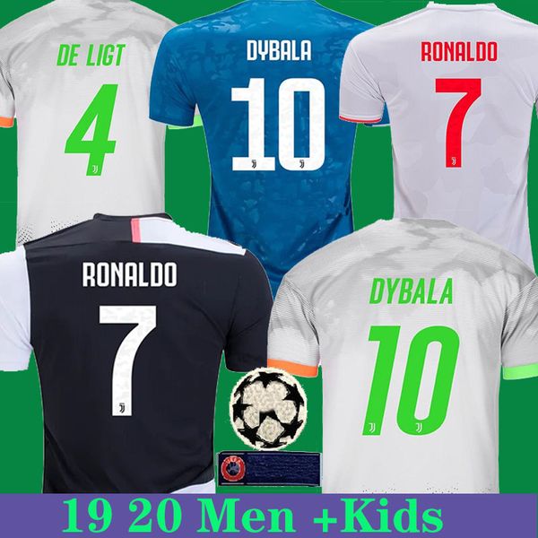 

juventus jersey ronaldo dybala soccer jersey 4th palace football shirt 19 20 thailand juve de ligt higuain men + kids kit soccer uniforms, Black;yellow