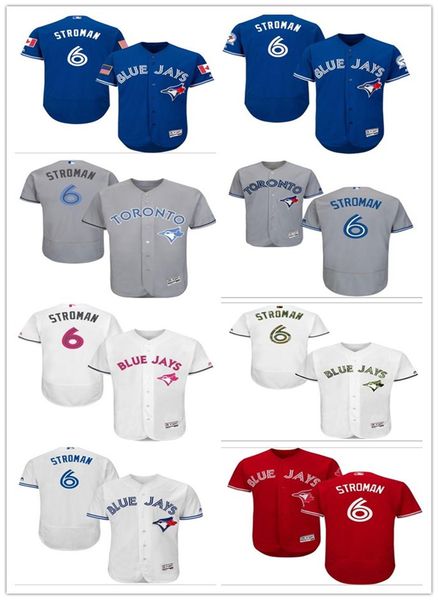 

custom baseball jerseys toronto 6 marcus stroman toronto/bluejays blue jaymen women youth red white high-quality jersey, Blue;black