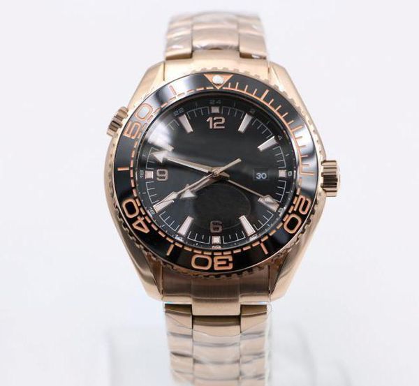 

Top Quality 3 Styles 44MM Rose Gold Automatic Mens Wristwatch Of Masculine Exclusive Successful Man Watch Four Pointers Ceramic Bezel.