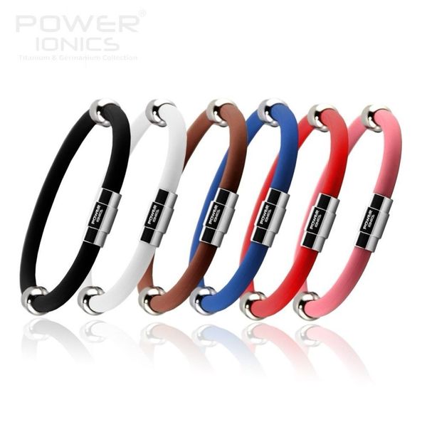 

power ionics -ion titanium magnetic plus bracelet wristband 6 colors u pick, Golden;silver