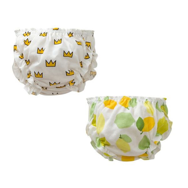 

casual fashion baby girl cute panties children's cartoon printing ruffle underpants kids cotton briefs for children gifts, Black