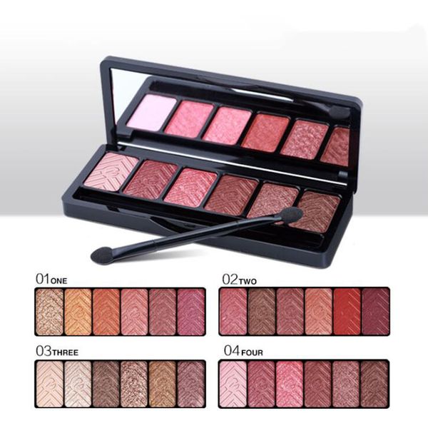 

six-color wet eye shadow waterproof smudge-proof long lasting easy to color eyeshadow poowder