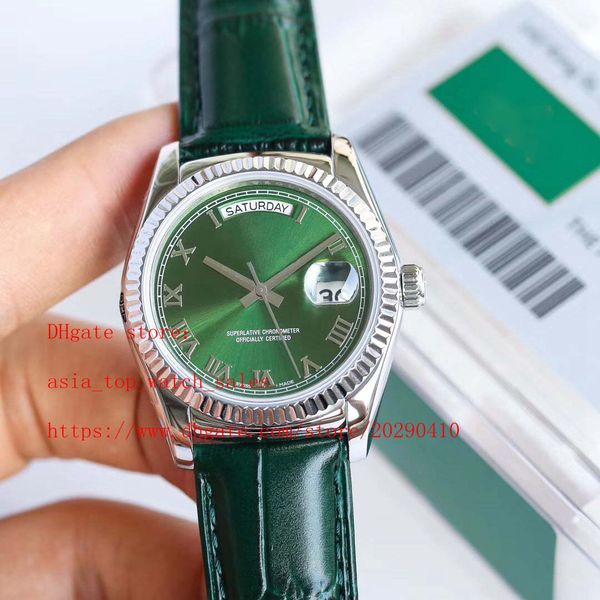 

2019 latest version 8 color watch 118135 118138 118139 316 l steel 36mm sapphire glass eta 2836-2 mechanical automatic wathes, Slivery;brown