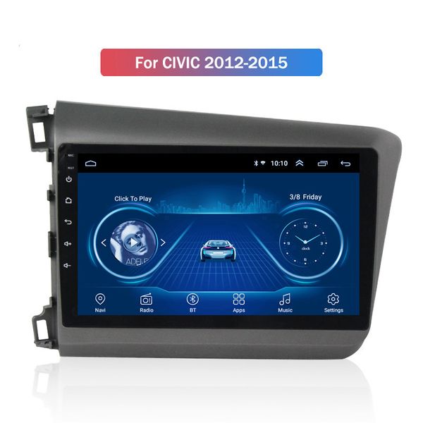 

9 inch android 10 car gps navigation radio for honda civic 2012-2015 car support carplay dvr obd