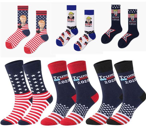 

creative donald trump make america great again national flag stars stripes socks funny women casual men short happy cotton socks