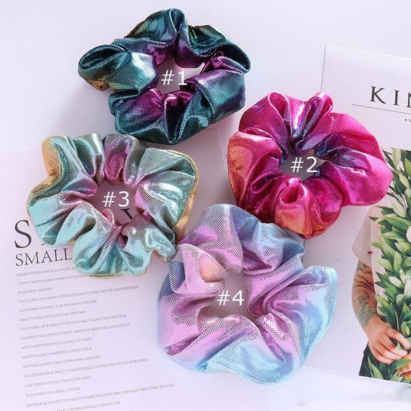 Women Girls Mermaid Bronzing Elastic Ring Hair Ties Accessories