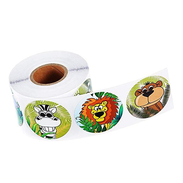 

500pcs zoo animal face stickers animal roll stickers animal stickers wall decals for party decoration