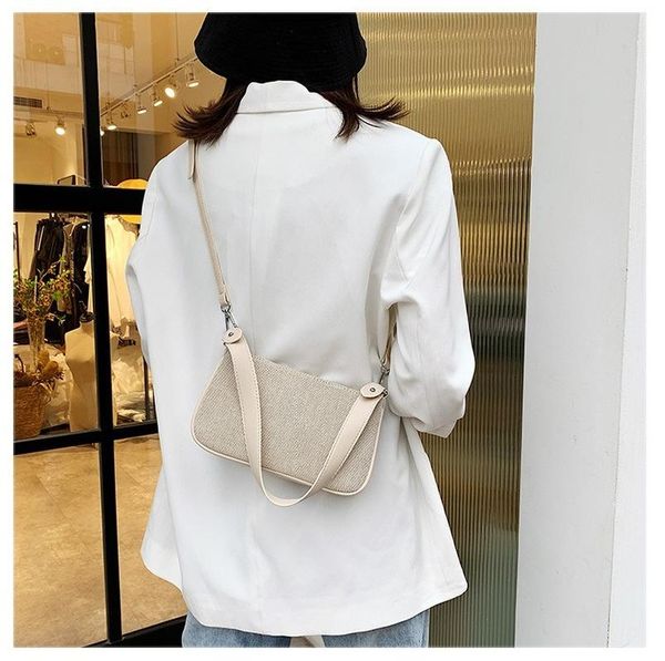 

2020 spring and summer new ladies armpit bag simple canvas shoulder bag casual korean version french crossbody women's