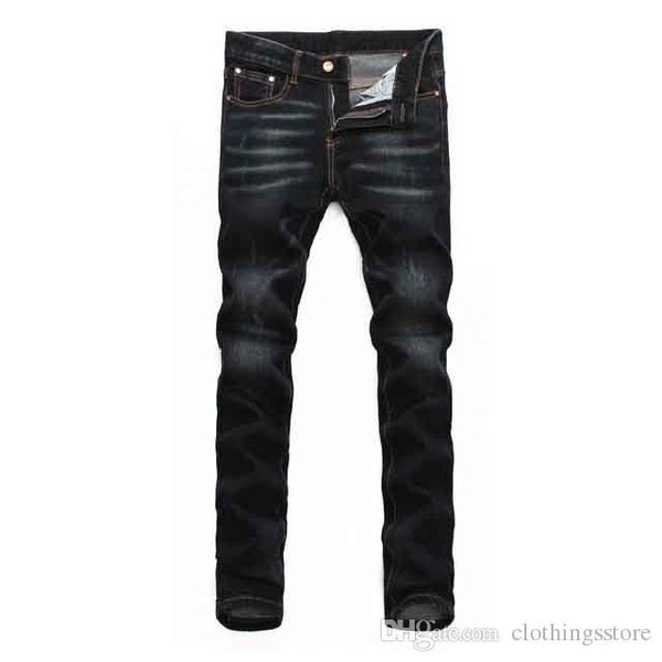 

amn итальянский классический бренд джинсы мужские дизайнерские джинсы высокое качество стрейч джинсы бутик мода повседневные брюки высокого, Blue