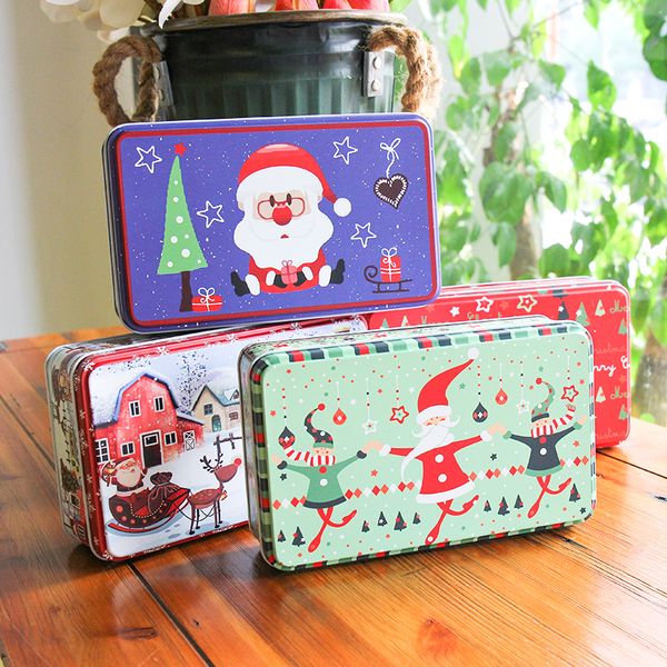 

christmas gift gift box decoration ornaments christmas eve candy baking biscuits box storage tinplate