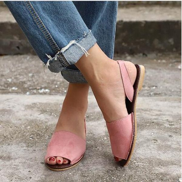 

Planos de las mujeres sandalias verano damas sandalias Peep Toe banda elástica zapatos plataforma moda más tamaño calzado Casual