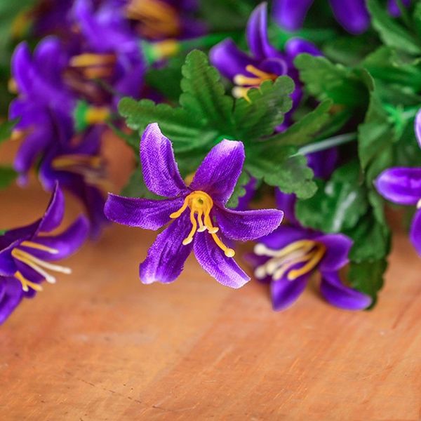 

2pcs garden living room porch craft balcony diy wedding artificial vine patio party wall hanging home lily flower decoration