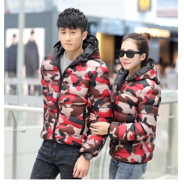 

fashion men camouflage parkas mens winter casual coat warm cotton-padded jacket,selling, Black