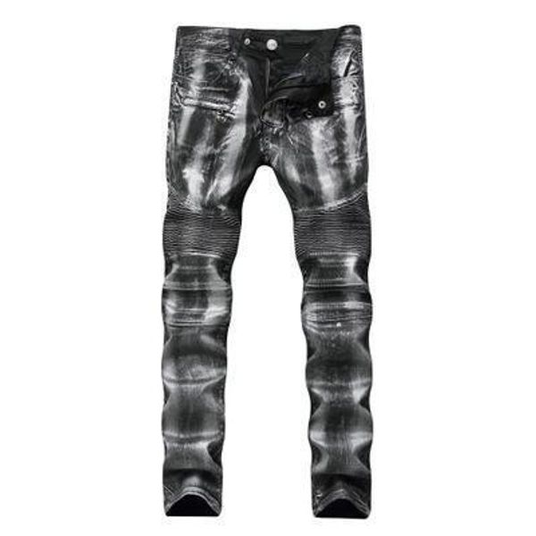 

мужчины джинсы привет-стрит slim fit zipper дизайнерские джинсы хип-хоп для мужчин среднего denim joggers омывается разрушенный джинсы, Blue