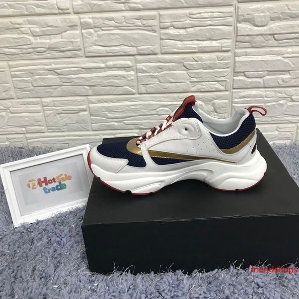 

b22 sneaker technical knit reflective golden and blue calfskin b22 sneakers men women b22 running shoes mens trainers sale