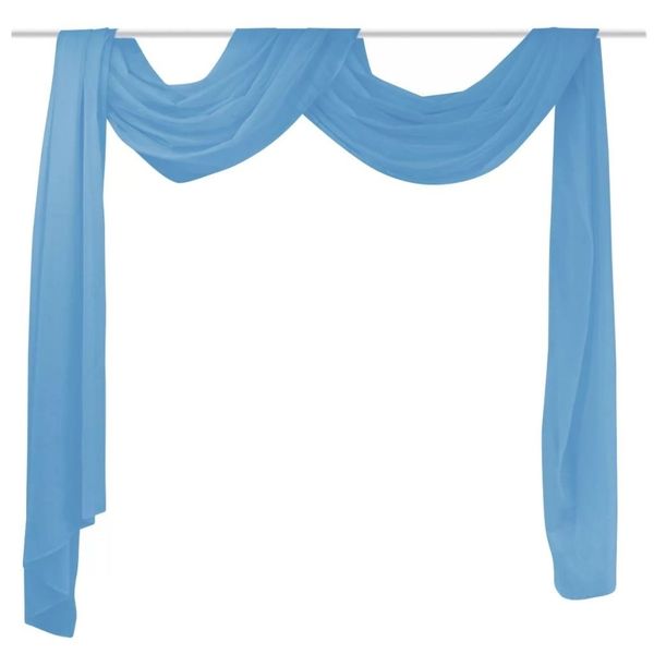 

turquoise drapery curtain 140 x 600 cm wall stickers