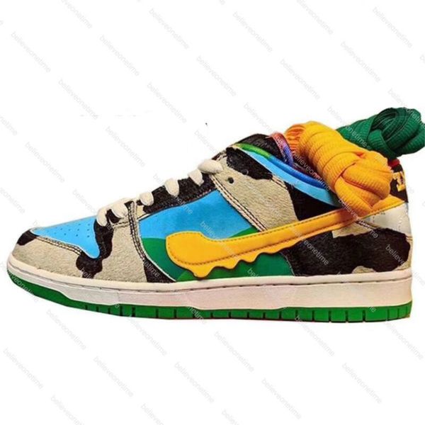 

sb dunk low ben jery's chunky dunky collaboration 2020 cactus jack futura pine green michigan red sneakers with origina box