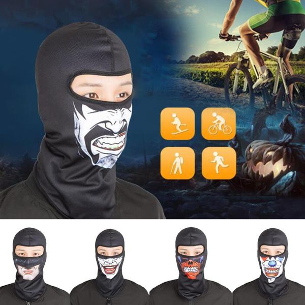 

tactical ghost face mask head cover halloween windproof cycling riding equipment, Black