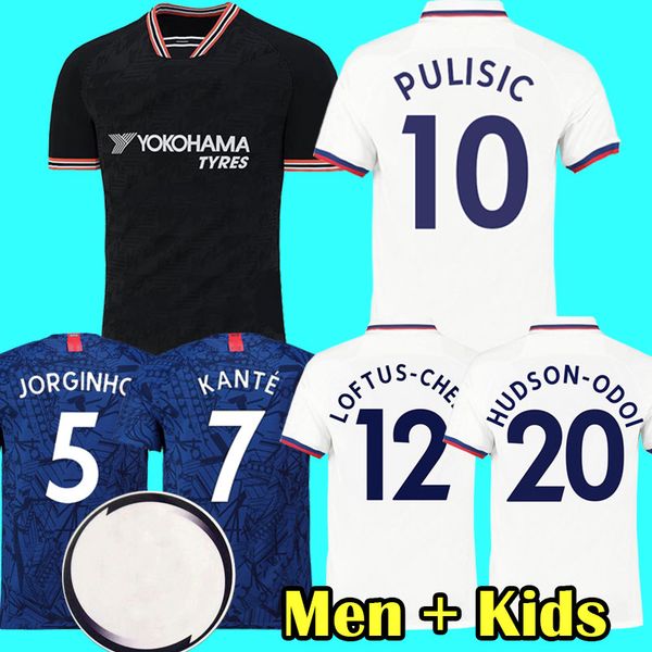 

thailand kante pulisic 10 lampard odoi jorginho soccer jersey 2019 2020 giroud camiseta de football shirt 19 20 maillot men kids kit, Black;yellow