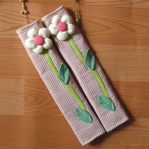 

refrigerator gloves 1 pair pastoral flowers cotton doorknob cover door handle cover double-door refrigerator handle