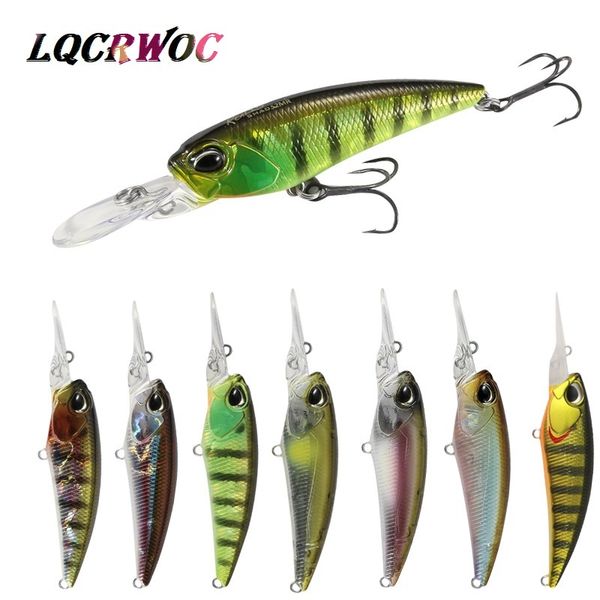 

new minnow 6cm 6g diving for fishing lure bass wobblers pesca hard baits isca artificial trout bait crankbait pike lures mini