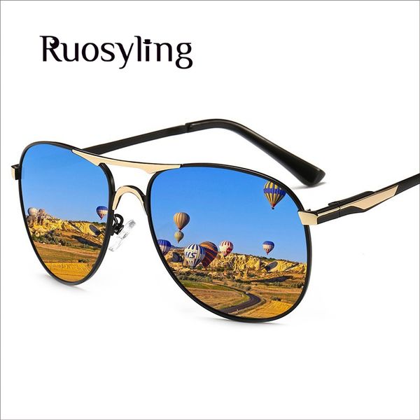 

ruosyling 2019 поляризованных солнцезащитных очков мужчины классический экспериментальный бренд мужской солнцезащитные очки уф 400 на открыт, White;black