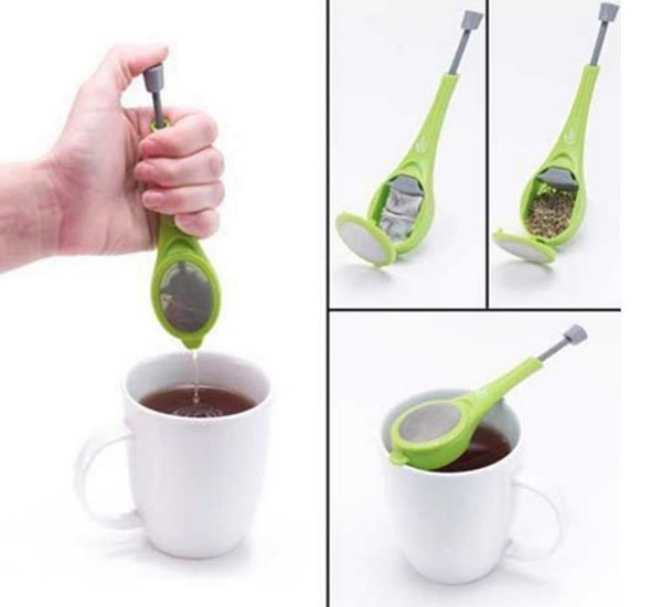 

tea infuser gadget measure coffee & tea swirl steep stir and press plastic tea&coffee strainer healthy flavor total mma2022