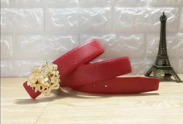 

medusa leather belt leather belt for men and women fashion casual jeans women belt size 105-125 cm f1 versace, White;black