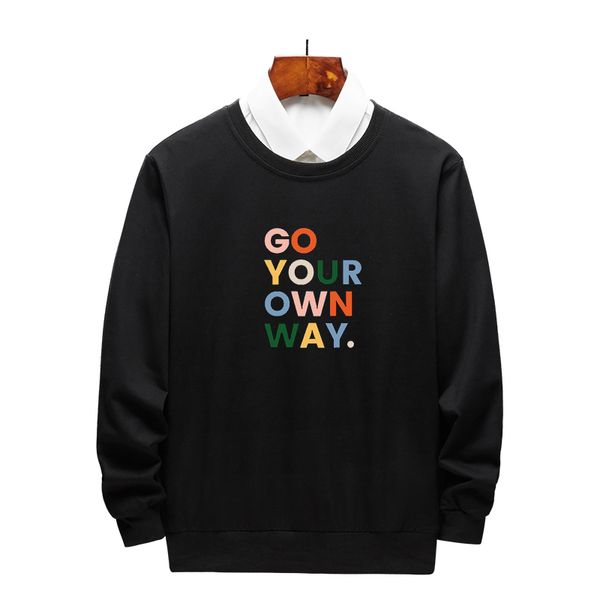 

mens & womens hoodies with letter print fashion men pullover sweater casual loose hoodie long sleeves couple clothing size m-3xl, Black