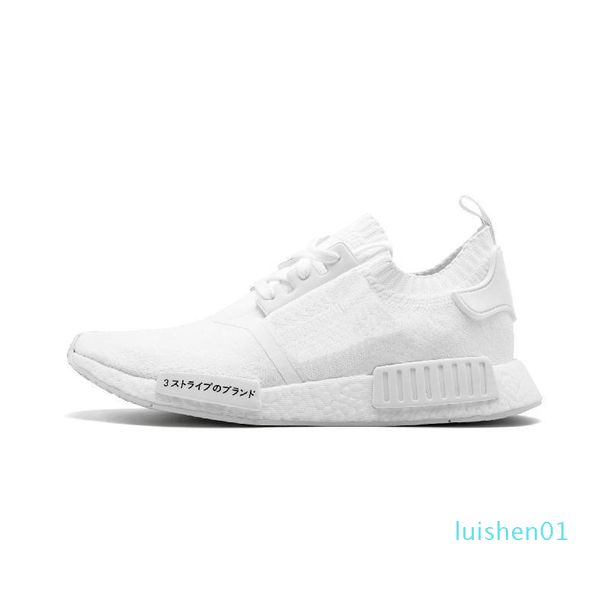 

r1 primeknit runner for men women running shoes og release triple black designer sport sneakers trainers 36-45 l01