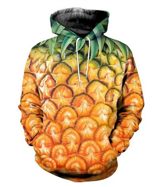 

2020 new fashion sweatshirt men / women hoodies pineapple funny print 3d sweatshirts mh0367, Black