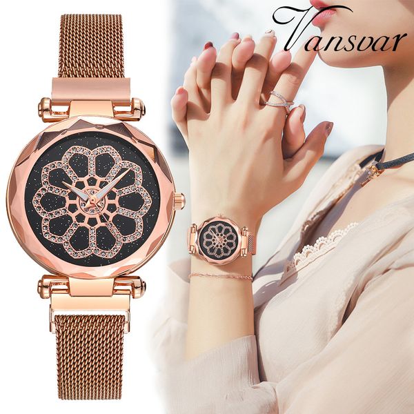 

ladies casual quartz wristwatch stainless steel magnetic band wrist watch style quartz women watch brand watches, Slivery;brown