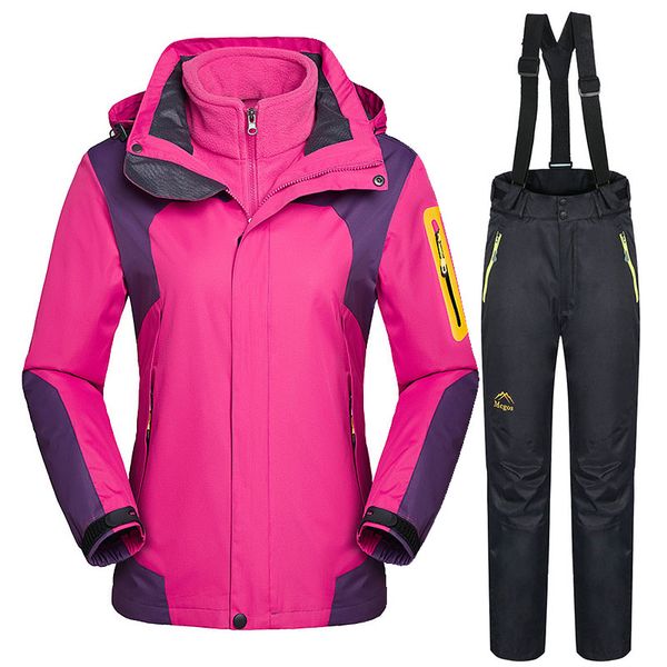 

30°ski suit women snowboard jacket sets warm windproof waterproof winter snow suit outdoor ski jacket pants women's winter