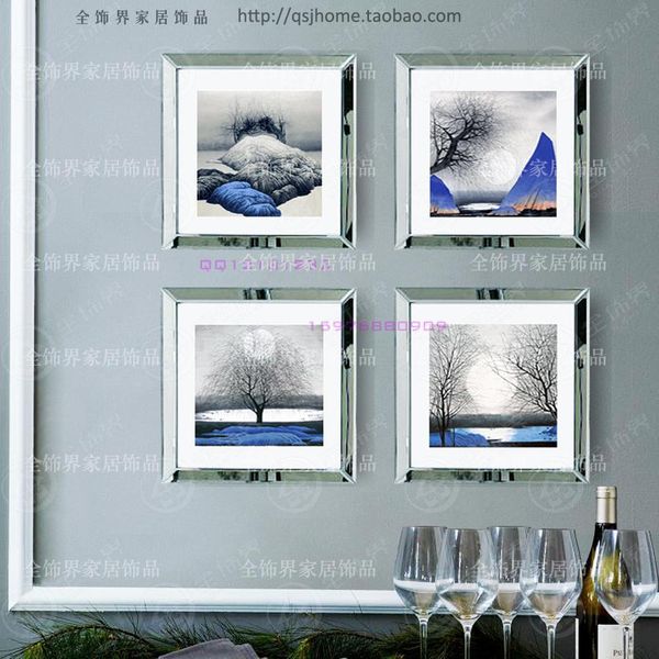 2020 Fashion Mirrored Frames Modern Square Combination Photo Mural 2020 Fashion Mirrored Frames Modern