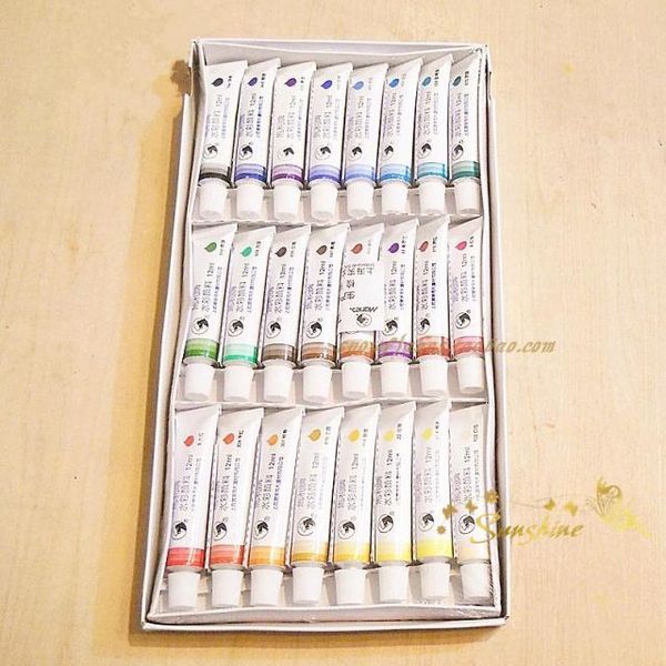 

24 colors water color painting set aluminum watercolor pigment for artist school student art supplies